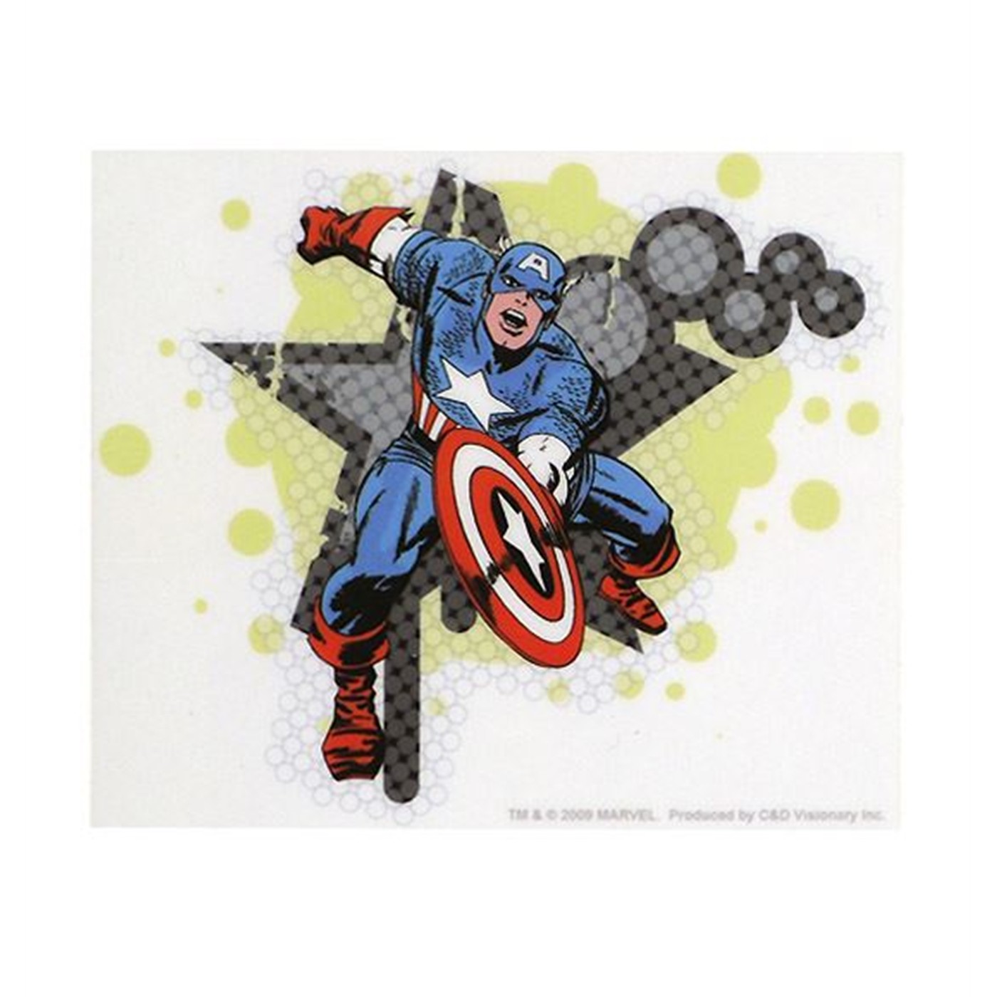 Captain America Kirby Star Retro Sticker