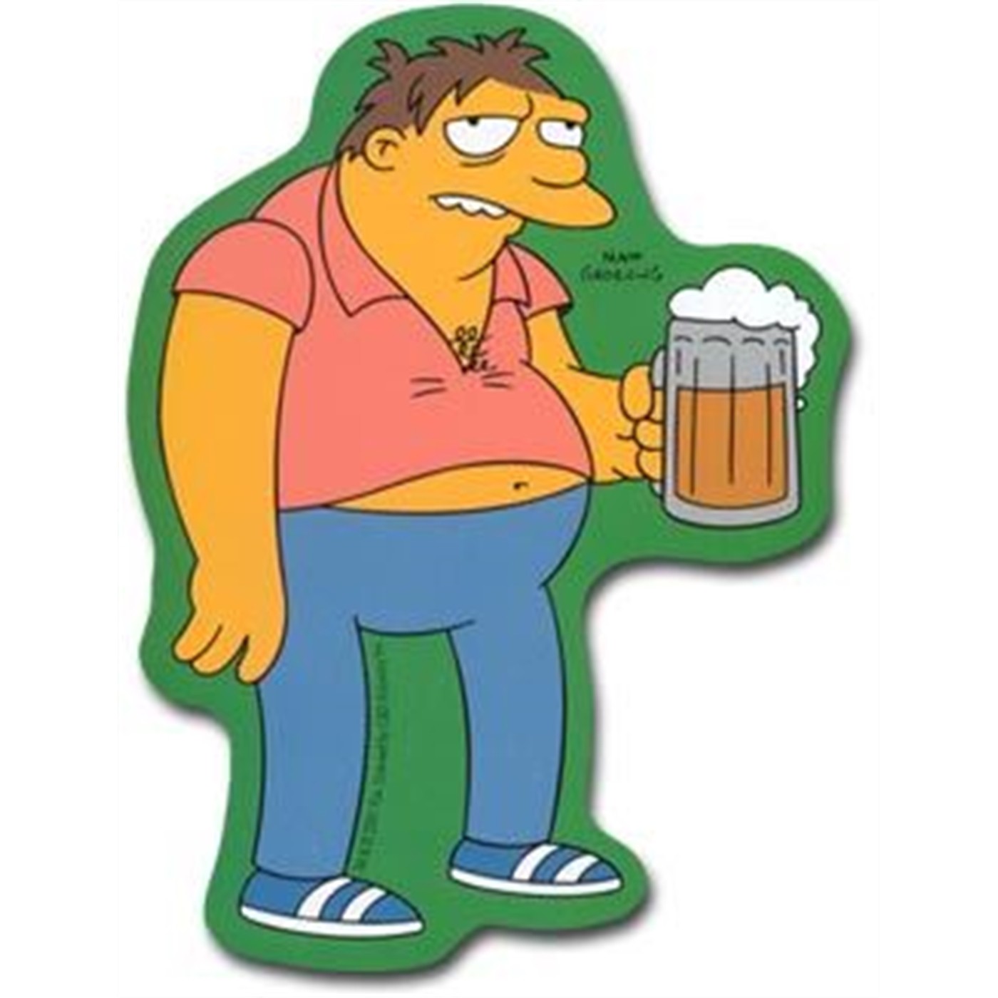 The Simpsons Sticker: Barney Drinking Beer