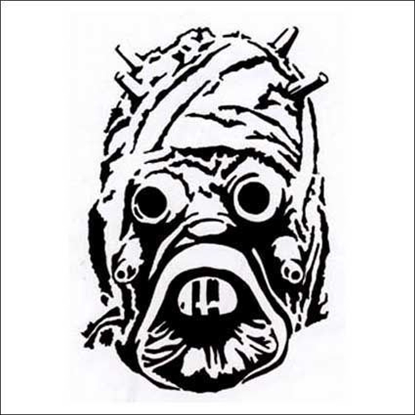 Star Wars Sand Person Sticker - Black, Black