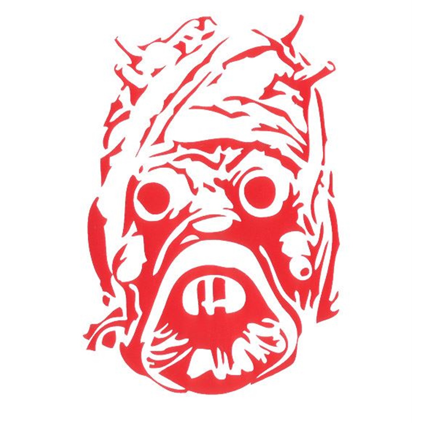 Star Wars Sand Person Sticker - Red, Red