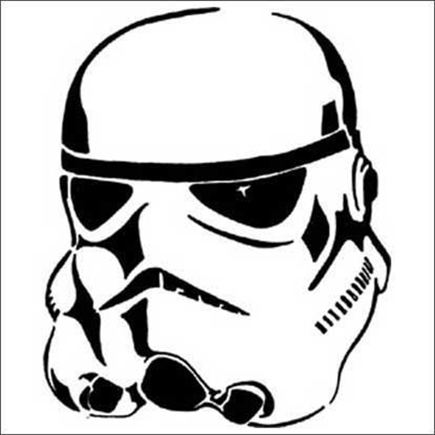 Star Wars Storm Trooper Sticker Black, Black