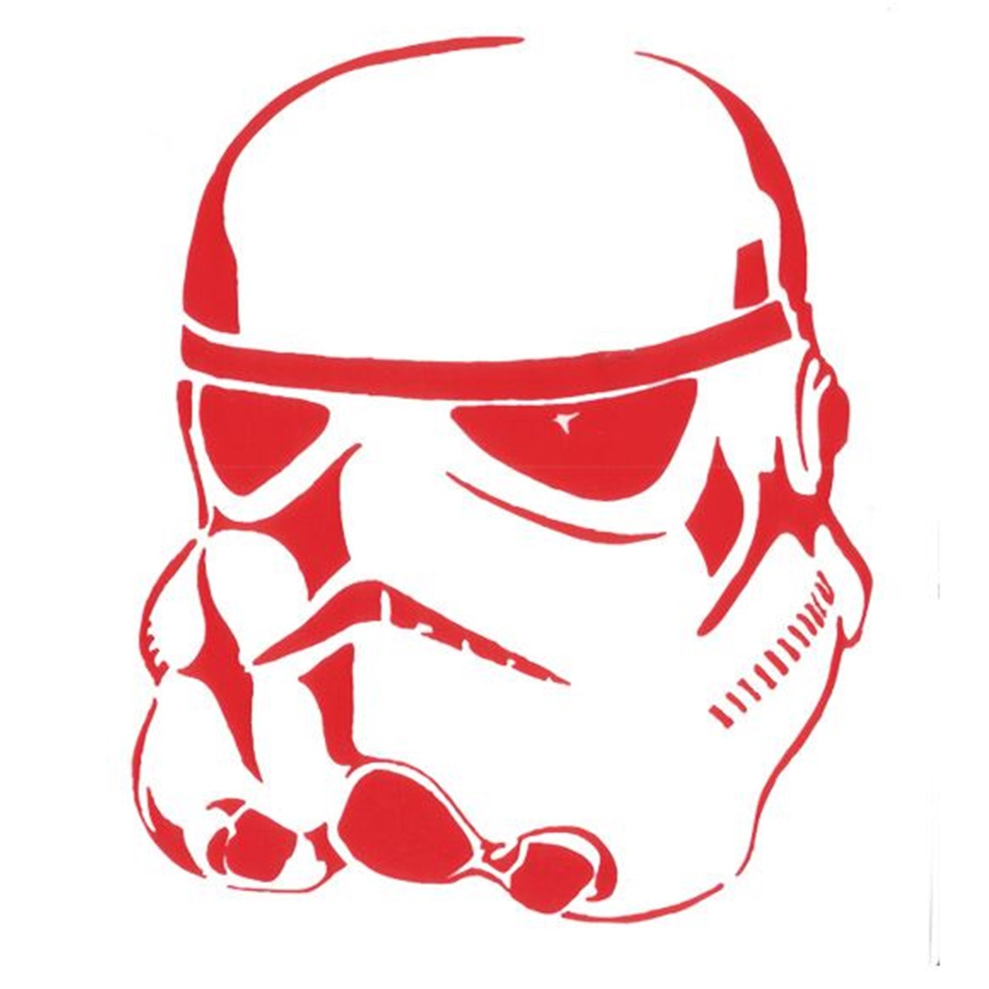 Star Wars Storm Trooper Sticker Red, Red