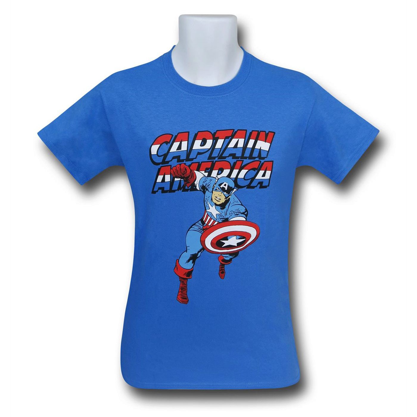 Captain America Jack Kirby Running T-Shirt, Blue
