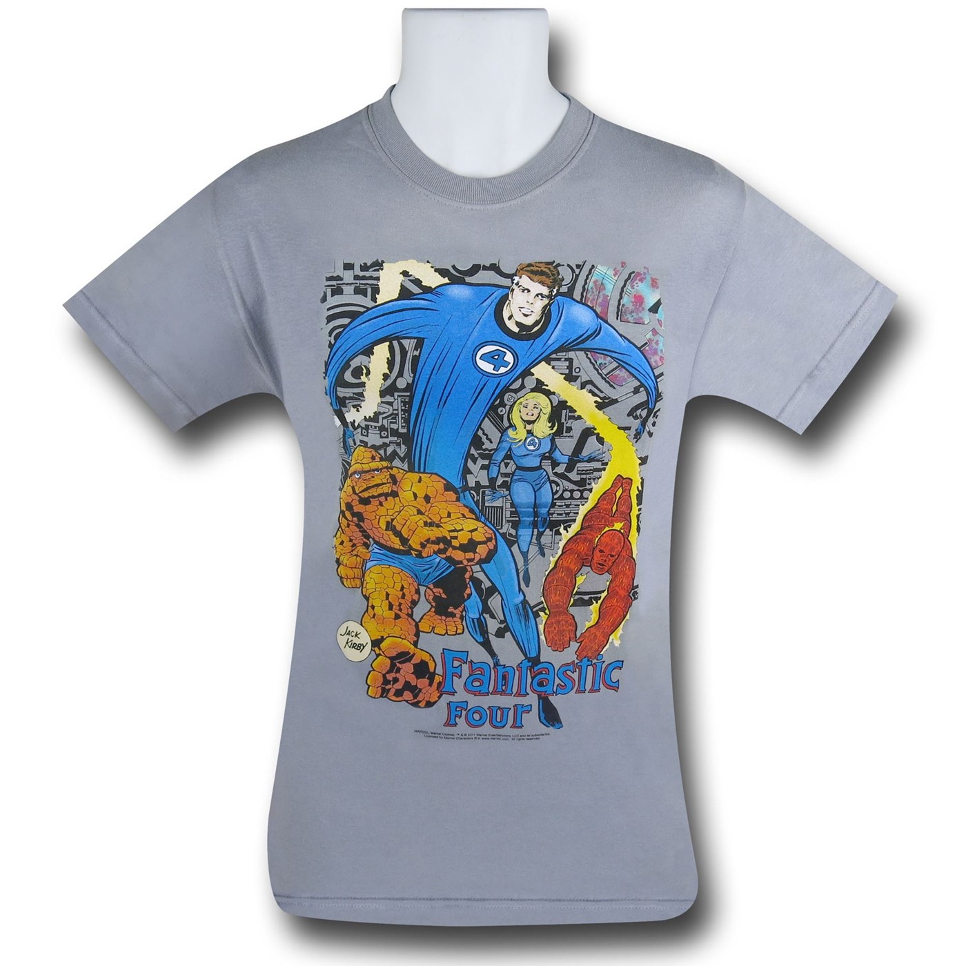 Fantastic Four In Action Jack Kirby T-Shirt, Grey
