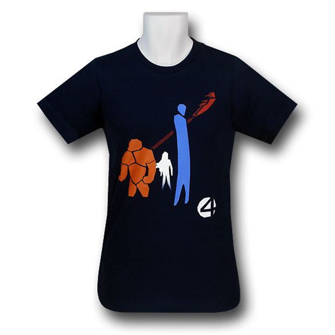 Fantastic Four Minimalist Group 30 Single T-Shirt, Blue