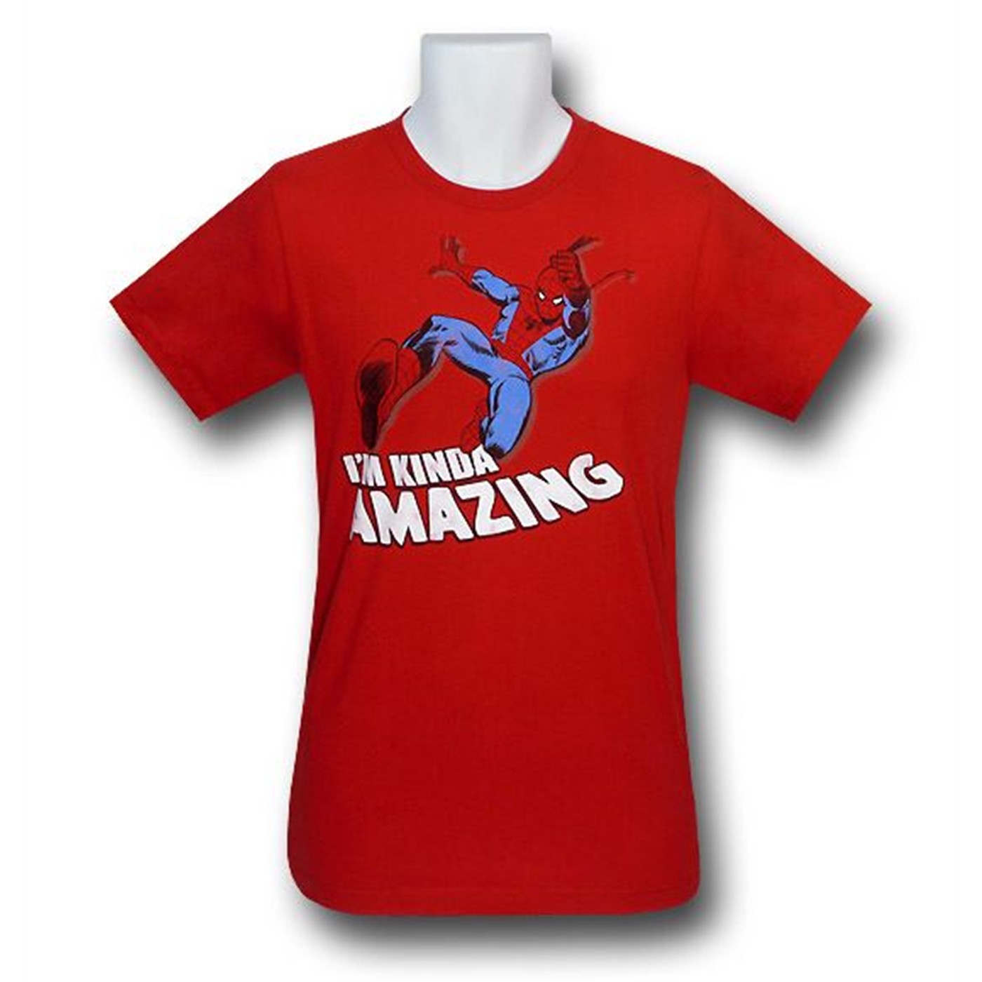 Spiderman 'I'm Kinda Amazing' 30 Single T-Shirt, Red