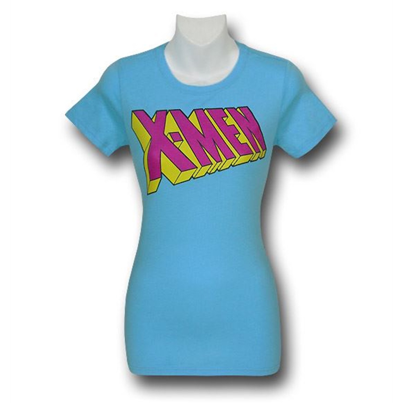 X-Men Logo Junior Womens T-Shirt, Blue