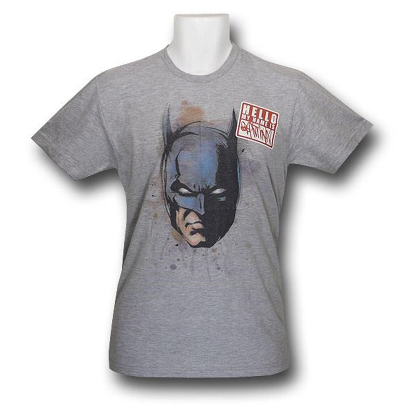 Batman Hello 30 Single T-Shirt, Grey