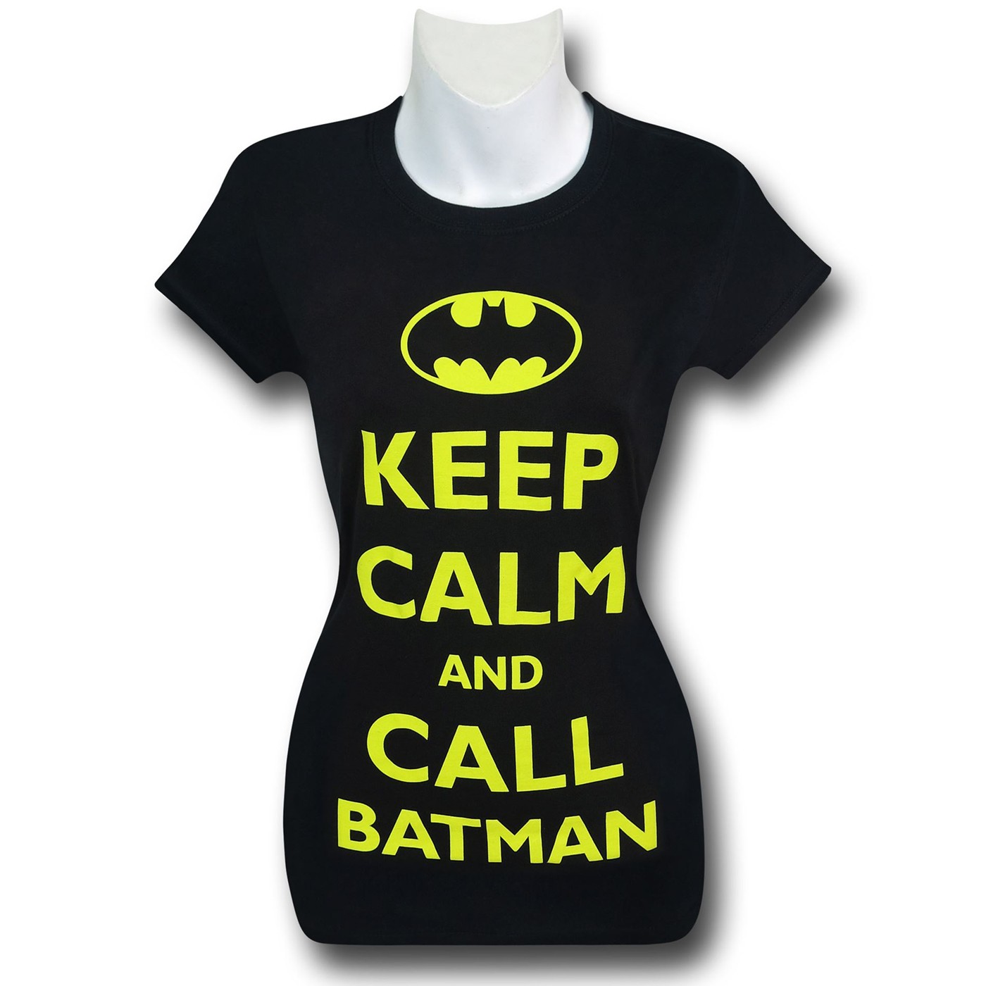 Batman Keep Calm Women's T-Shirt, Black
