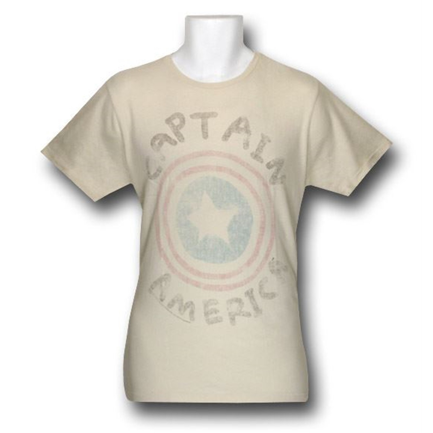 Captain America Chalk Drawn Junk Food T-Shirt, White
