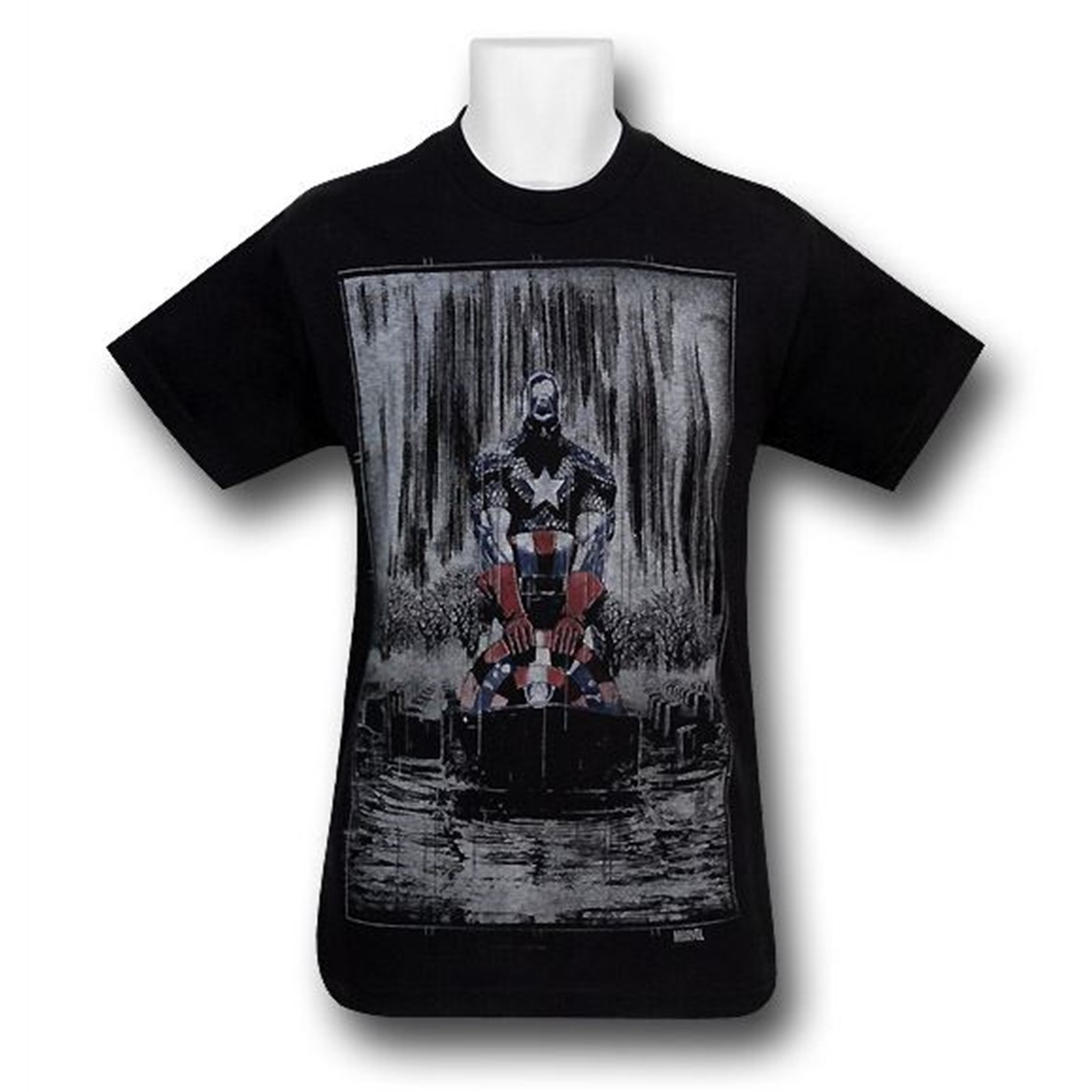 Captain America Rainy Remembrance T-Shirt, Black