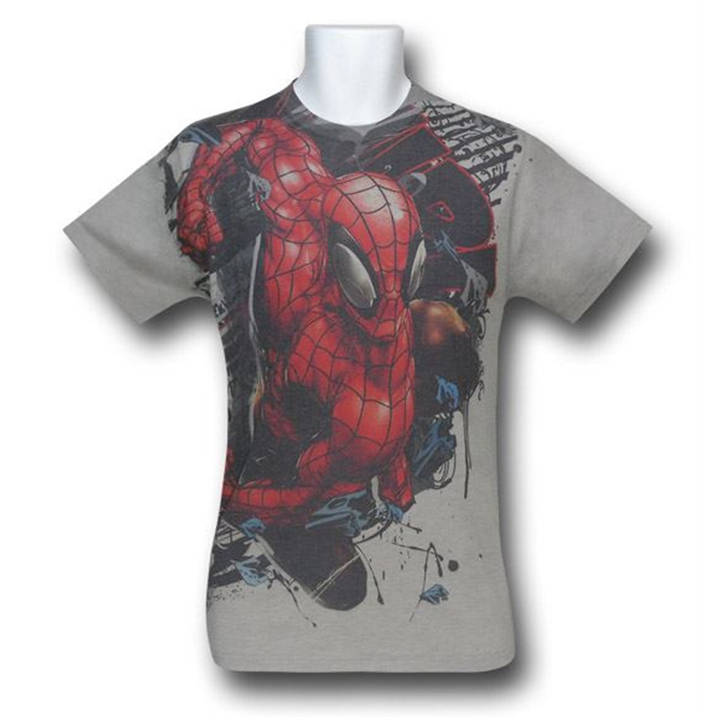 Spiderman Great Powers Sublimation T-Shirt, Grey