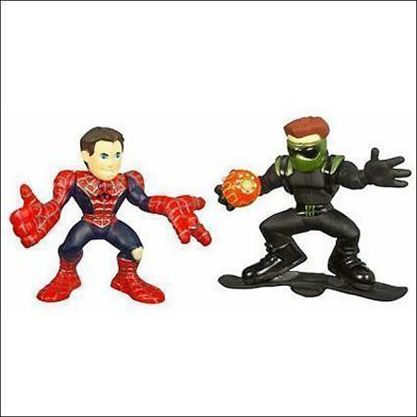 Superhero Squad Spiderman  Goblin Action Figure Pair