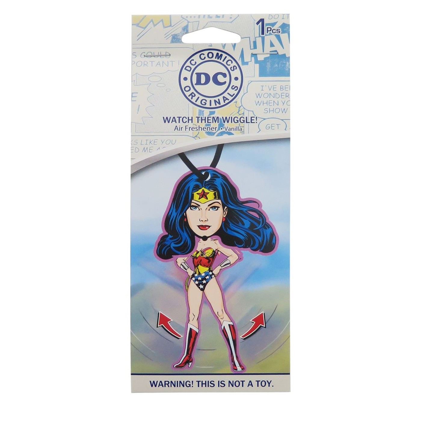 Wonder Woman Wiggle Vanilla Air Freshener, Red