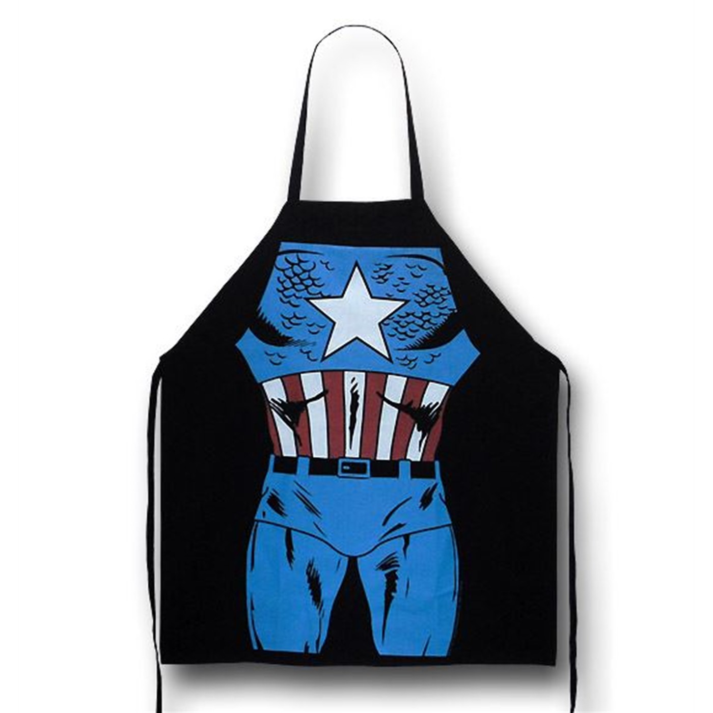 Captain America Figure Cooking Apron, Black