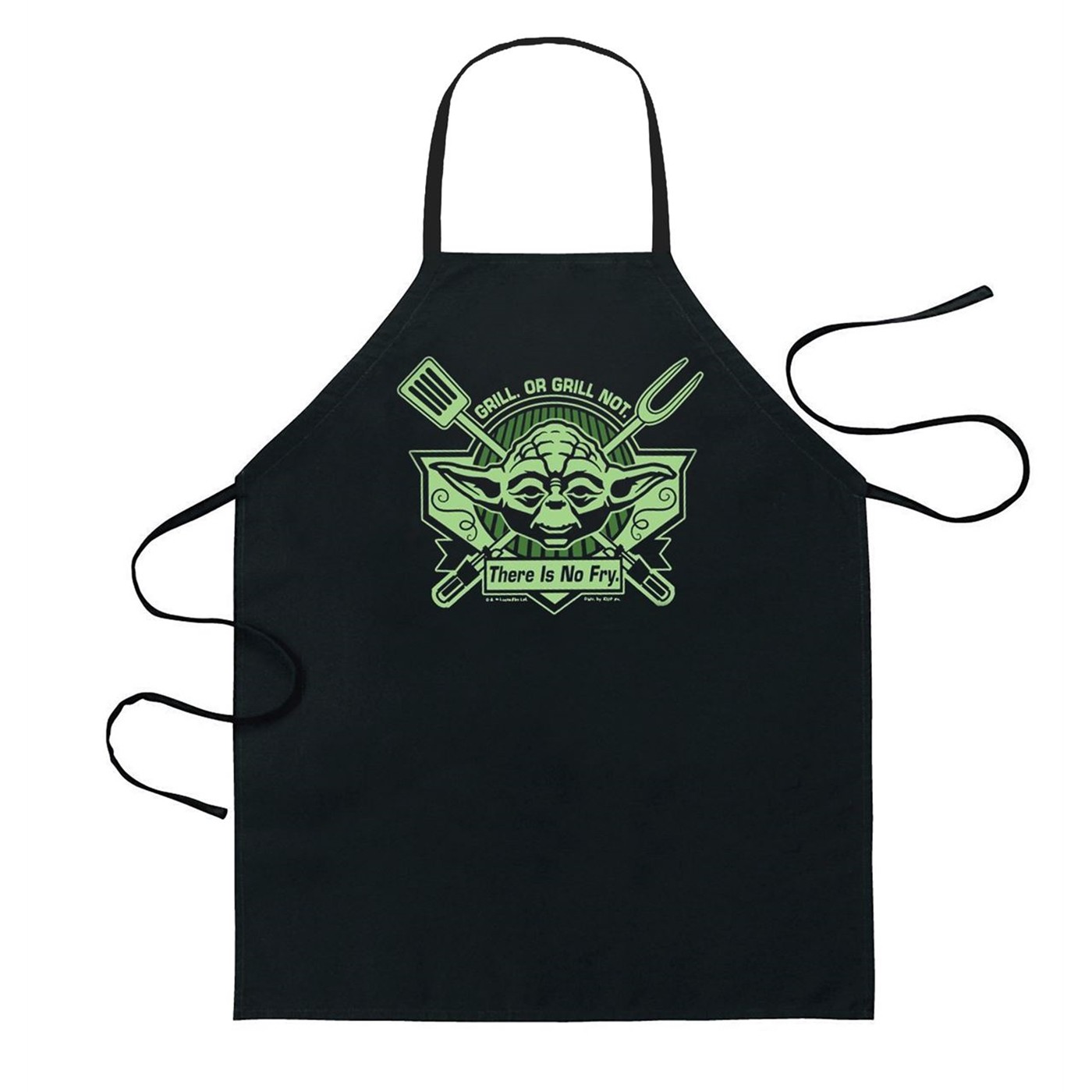 Star Wars Yoda Grill or Not Grill Cooking Apron, Black