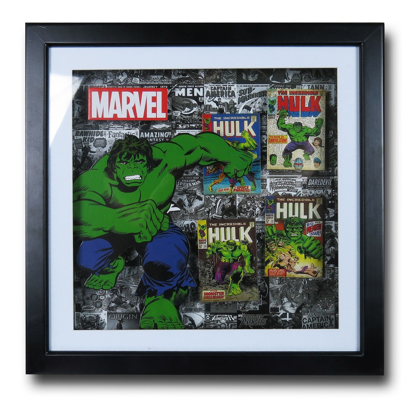 Hulk Artwork Shadow Box, Black