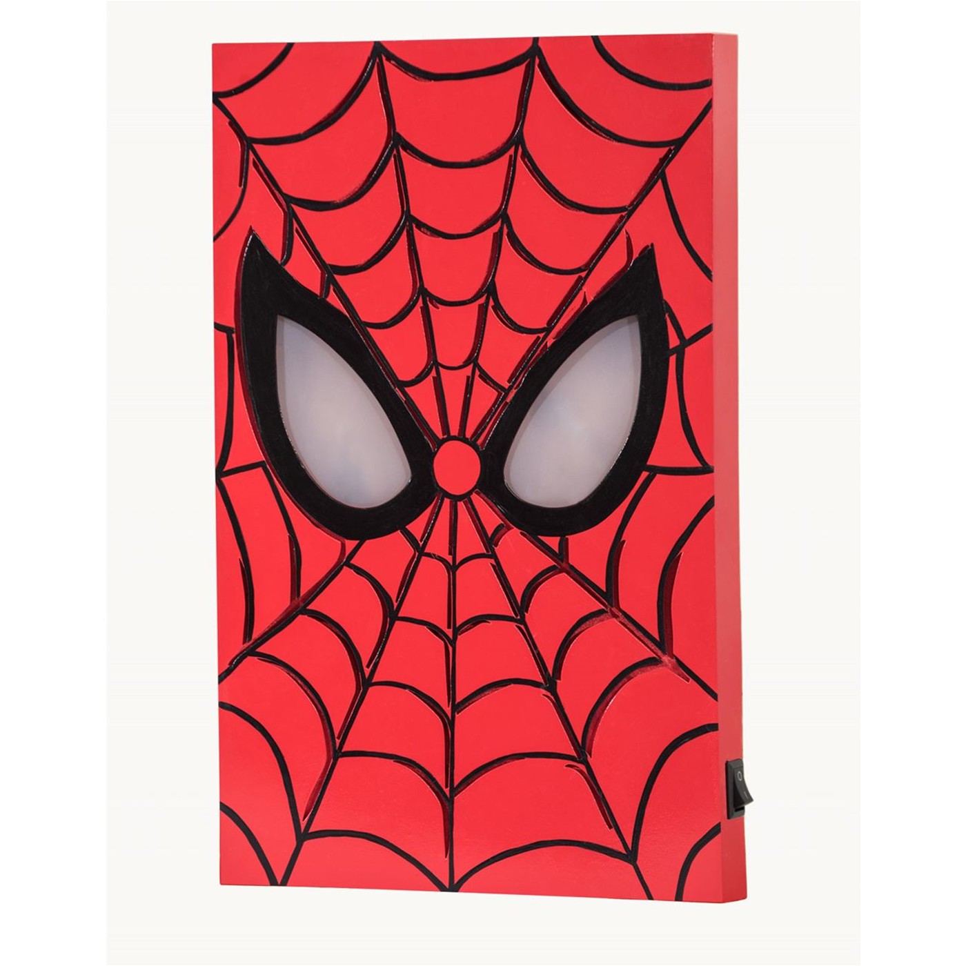 Spiderman Webbed LED MDF Box Art, Red