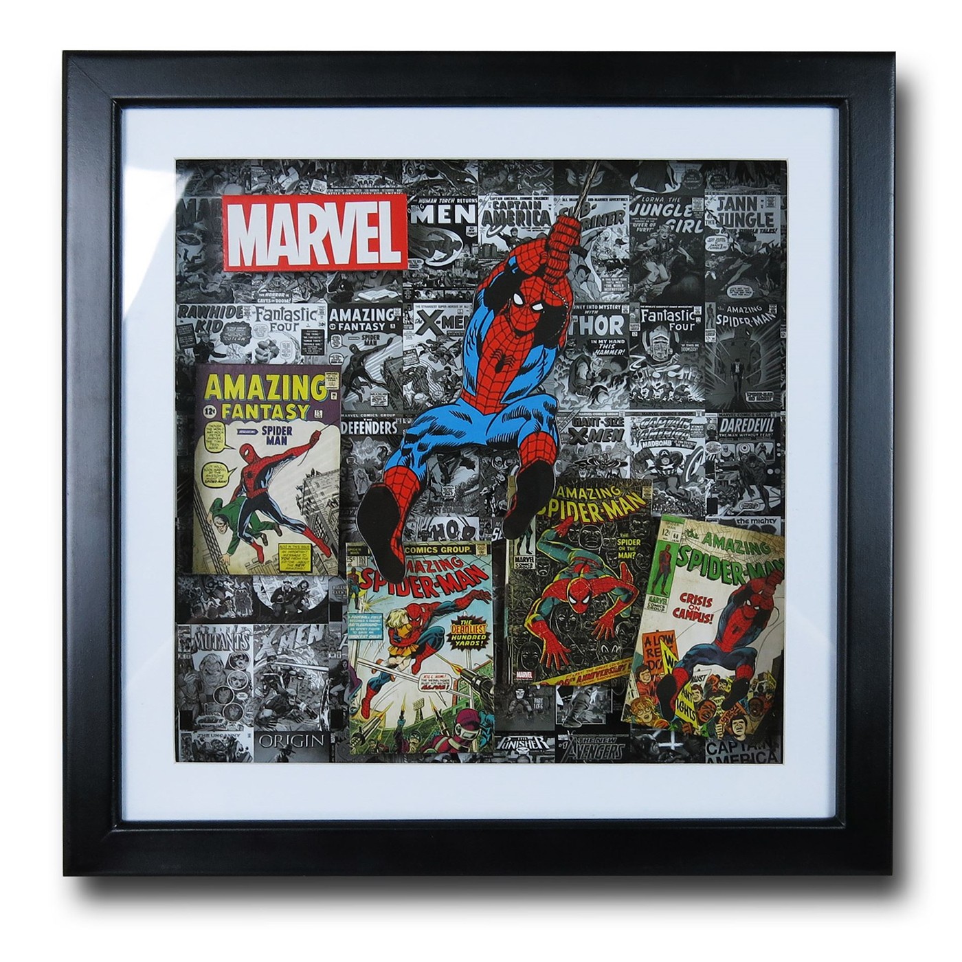 Spiderman Artwork Shadow Box, Black
