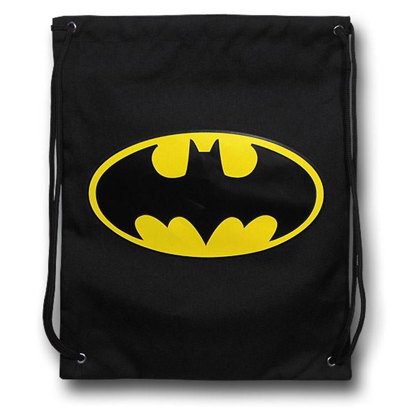 Batman Symbol Drawstring Cinch Bag, Black