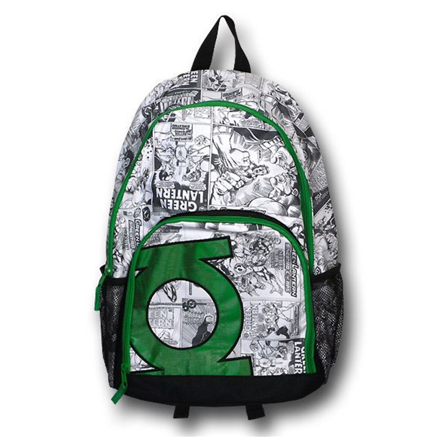 Green Lantern White Printed Backpack, White