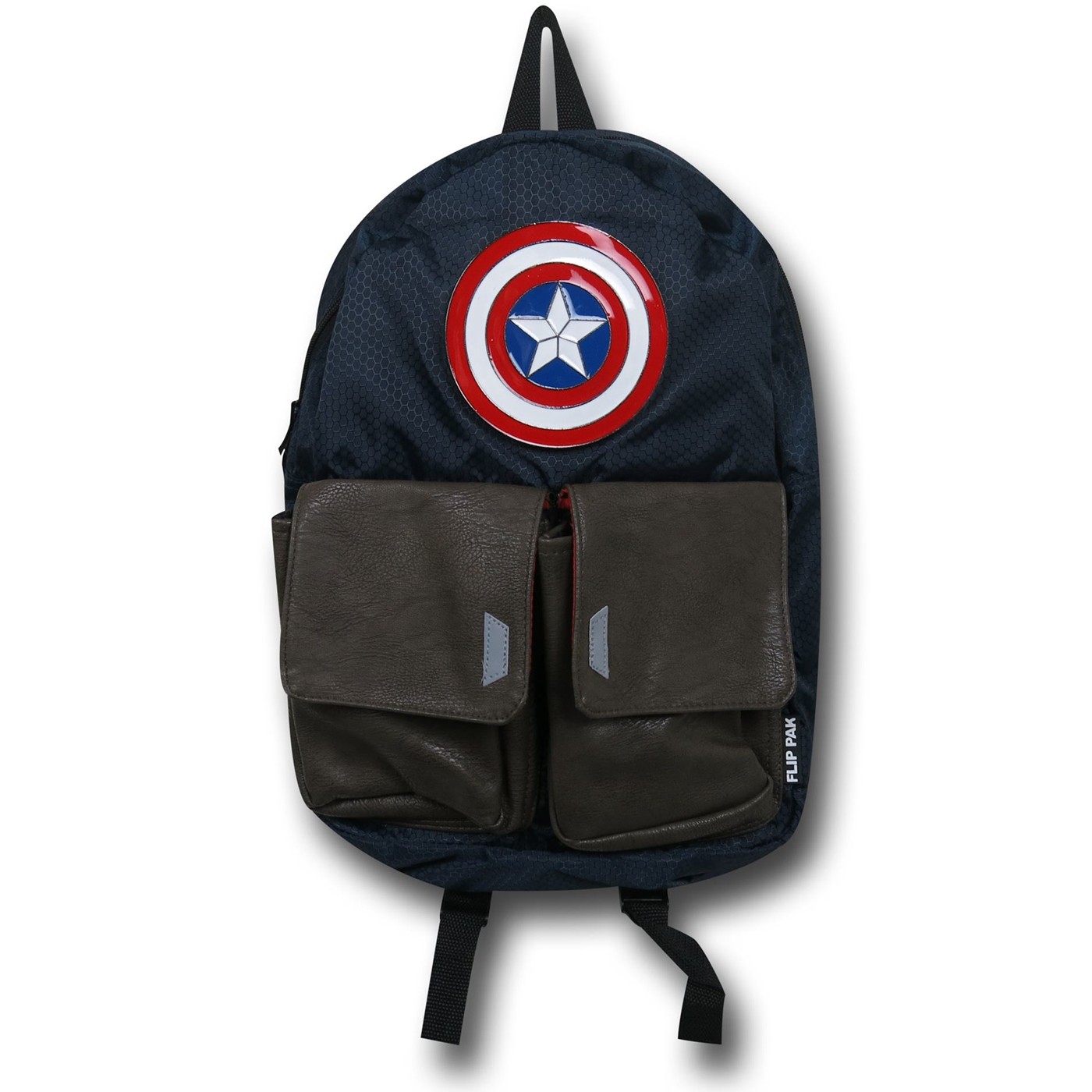 Captain America Badge Reversible Backpack, Blue