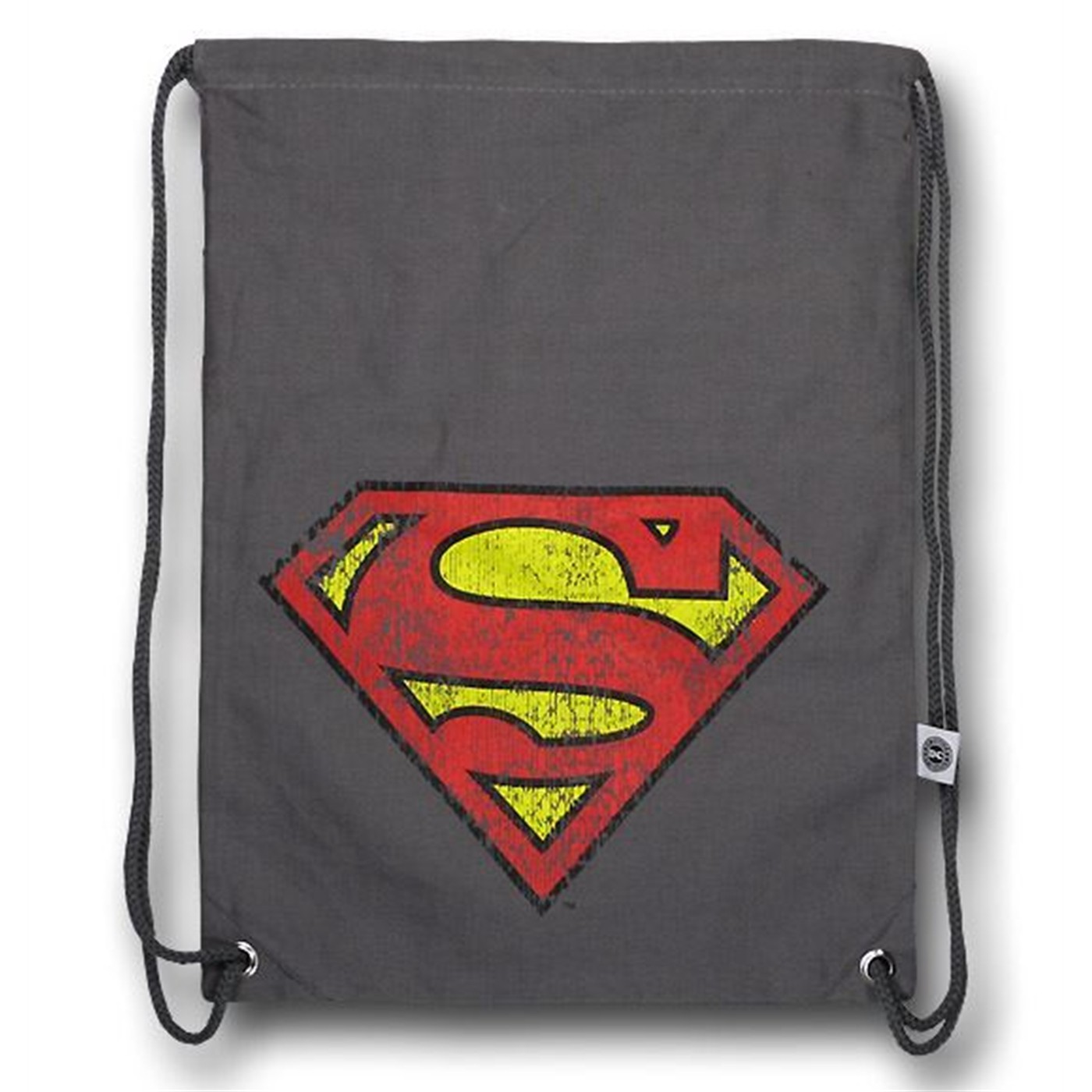 Superman Drawstring Backpack, Grey