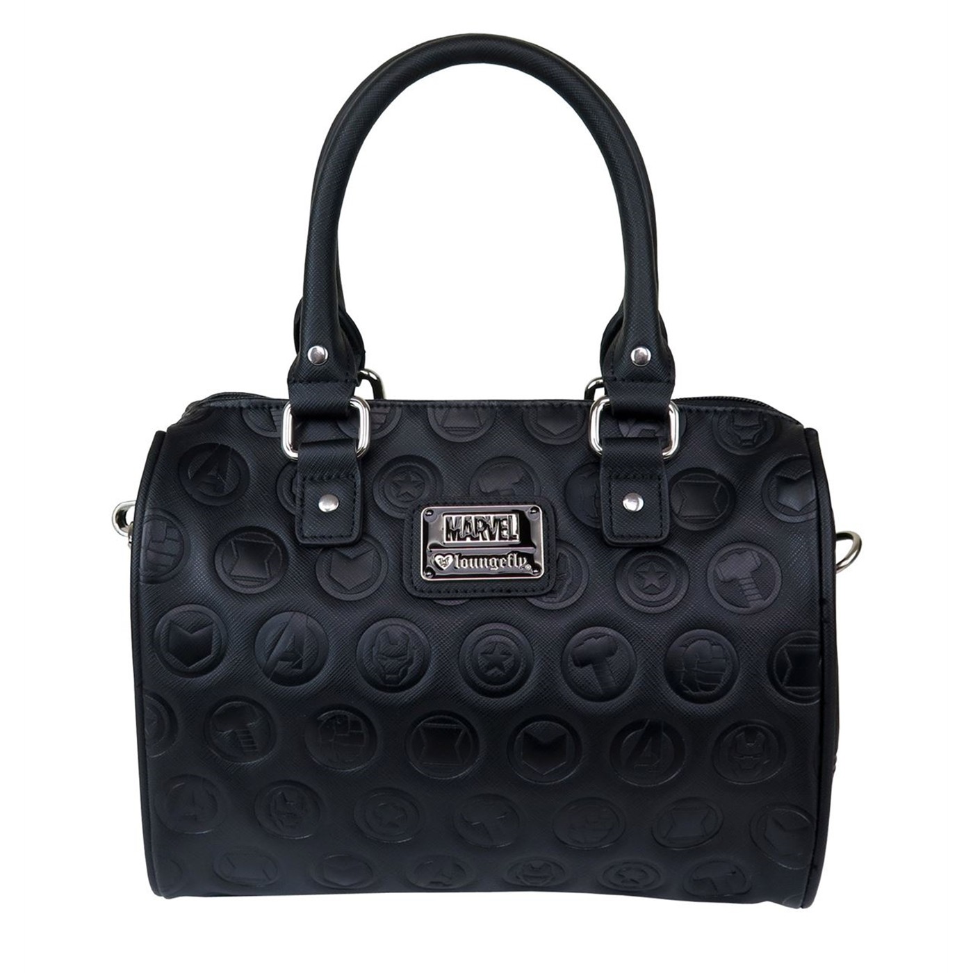 Avengers Faux Leather Cross Body Handbag, Black