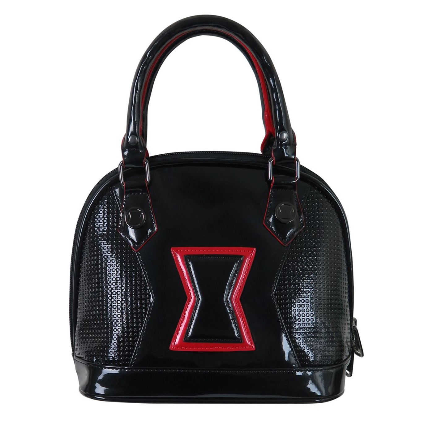 Black Widow Symbol Loungefly Patent Leather Handbag, Black