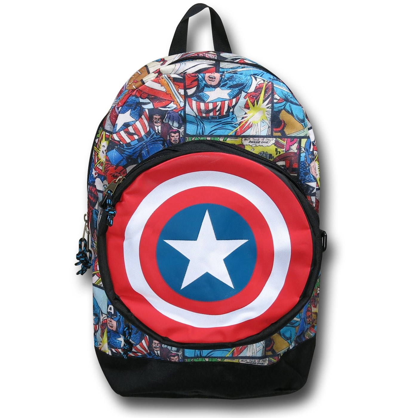 Captain America 3D Shield All-Over Print Backpack, Blue