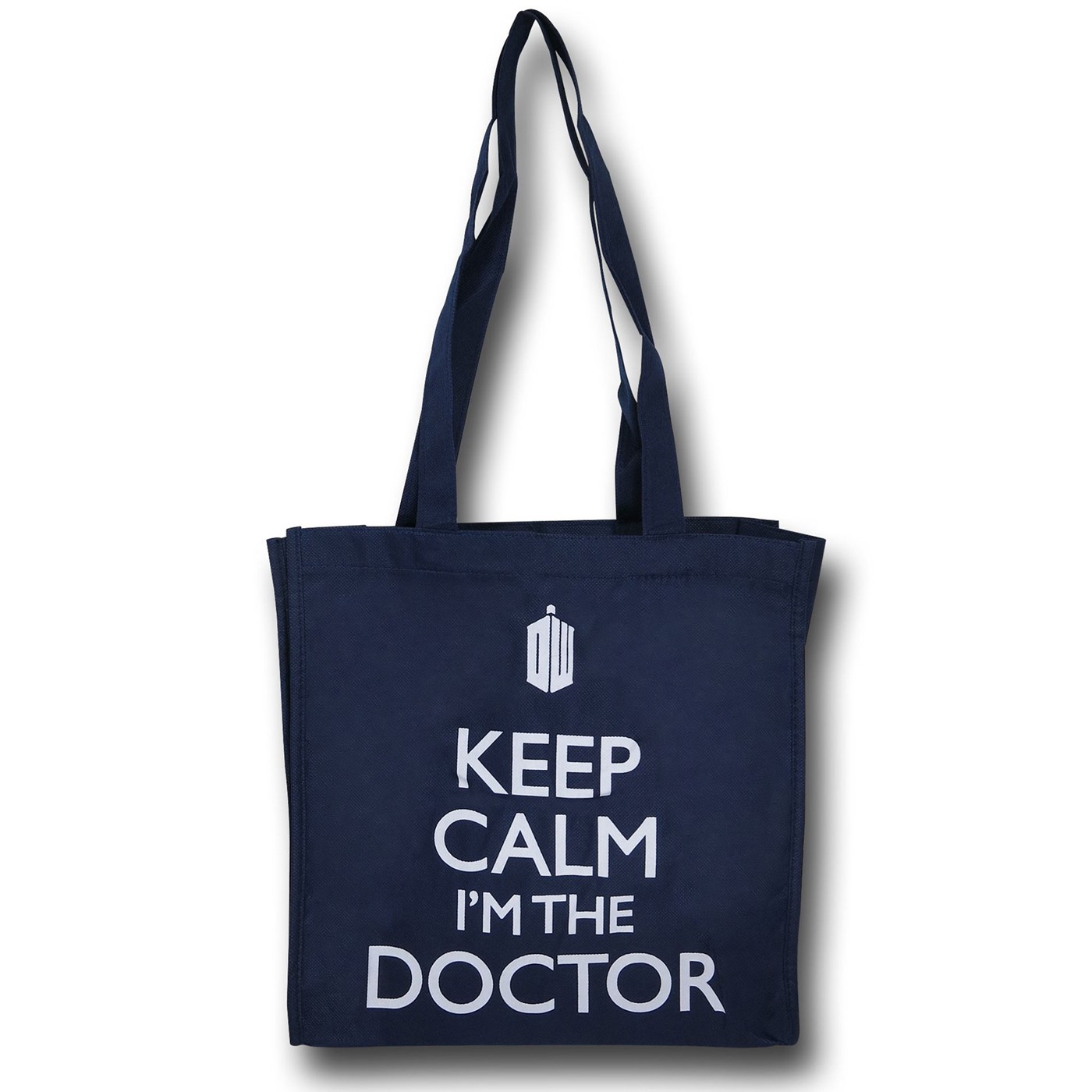 Doctor Who Keep Calm Tote Bag, Blue