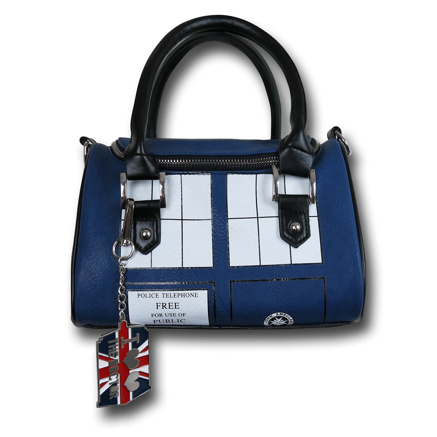 Doctor Who Tardis Mini Satchel Purse with Charm, Blue