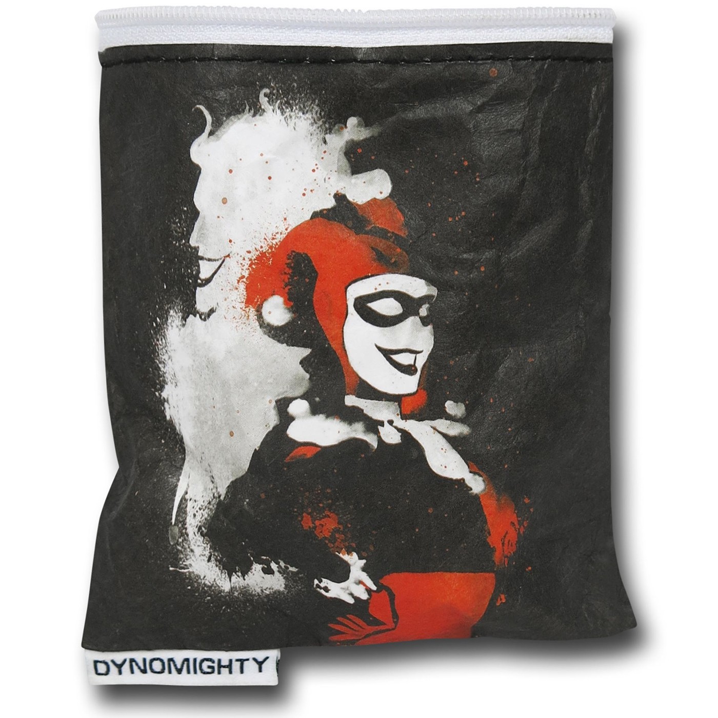 Harley Quinn Stencil Stash Bag, Black
