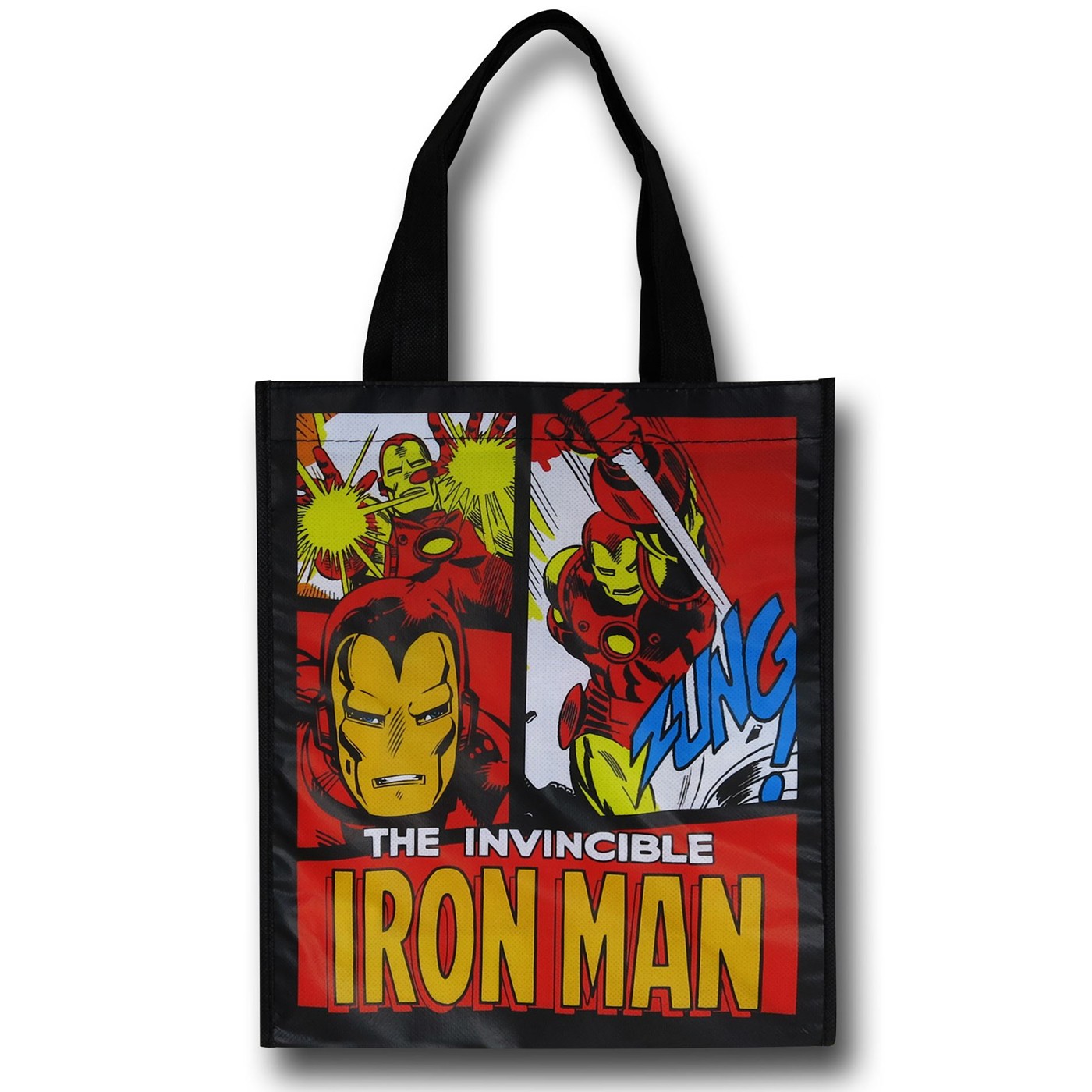 Iron Man Invincible Recycled Shopper Tote, Black