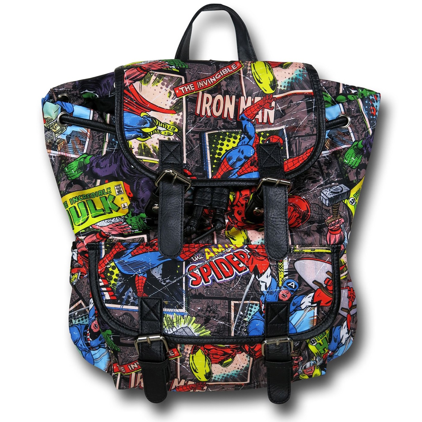 Marvel Comic Slouch Backpack, Black