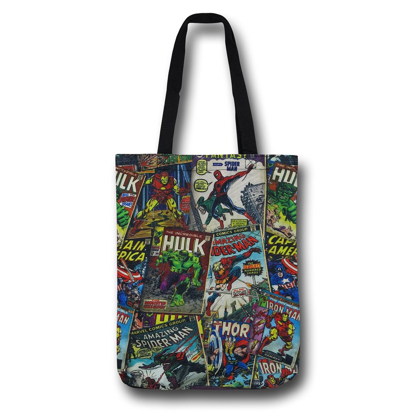 Marvel Mosaic Canvas Shopper Tote, Black