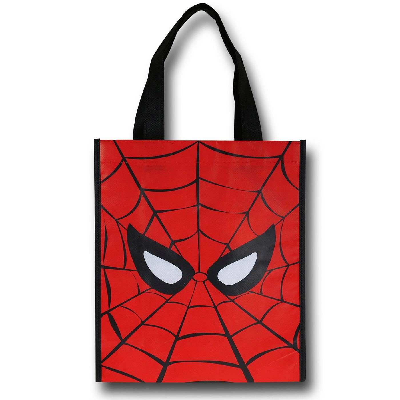 Spiderman Big Mask Recycled Shopper Tote, Red