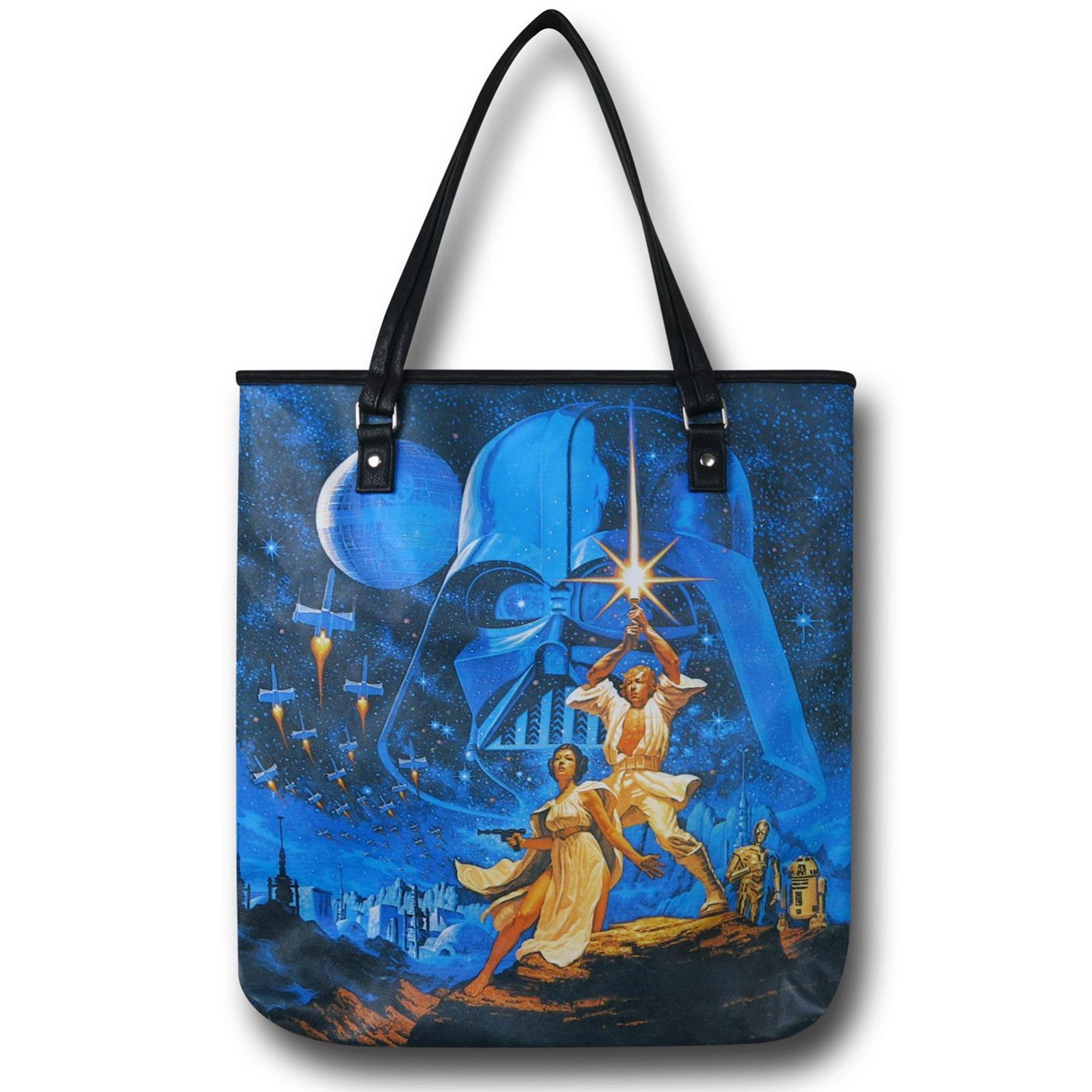 Star Wars Movie Poster Faux Leather Bag, Black