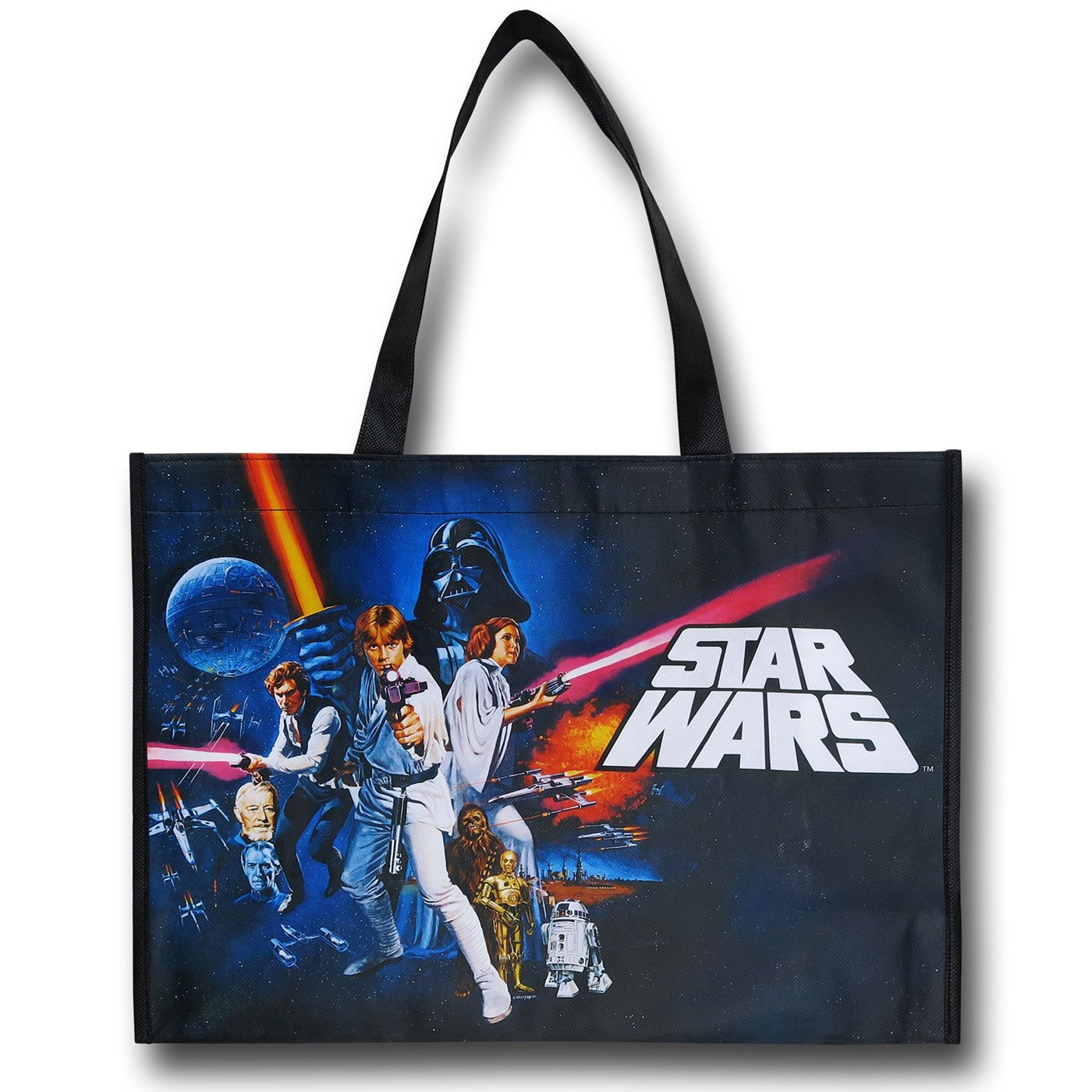 Star Wars Poster Large Recycled Shopper Tote, Black