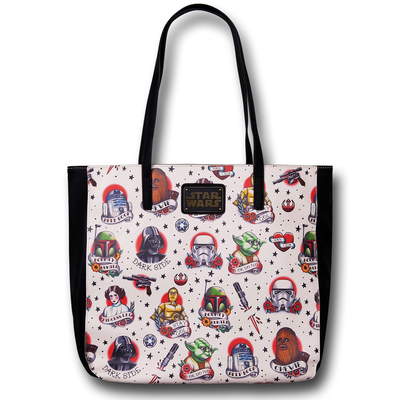 Star Wars Tattoo Faux Leather Women's Purse, White