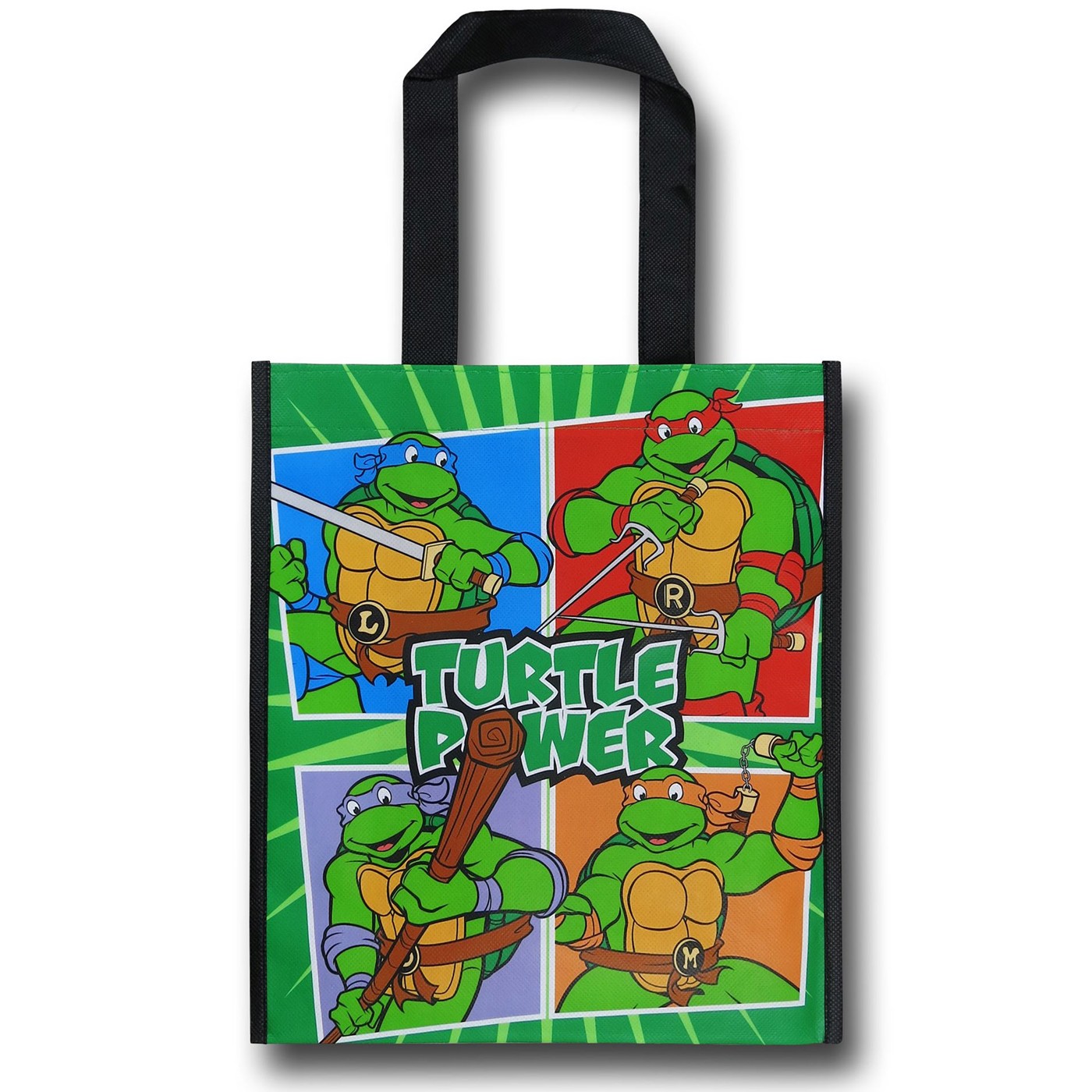 TMNT Turtle Power Recycled Shopper Tote, Green