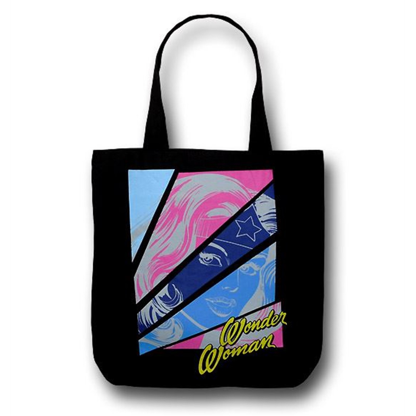 Wonder Woman in Shards Black Handbag, Black