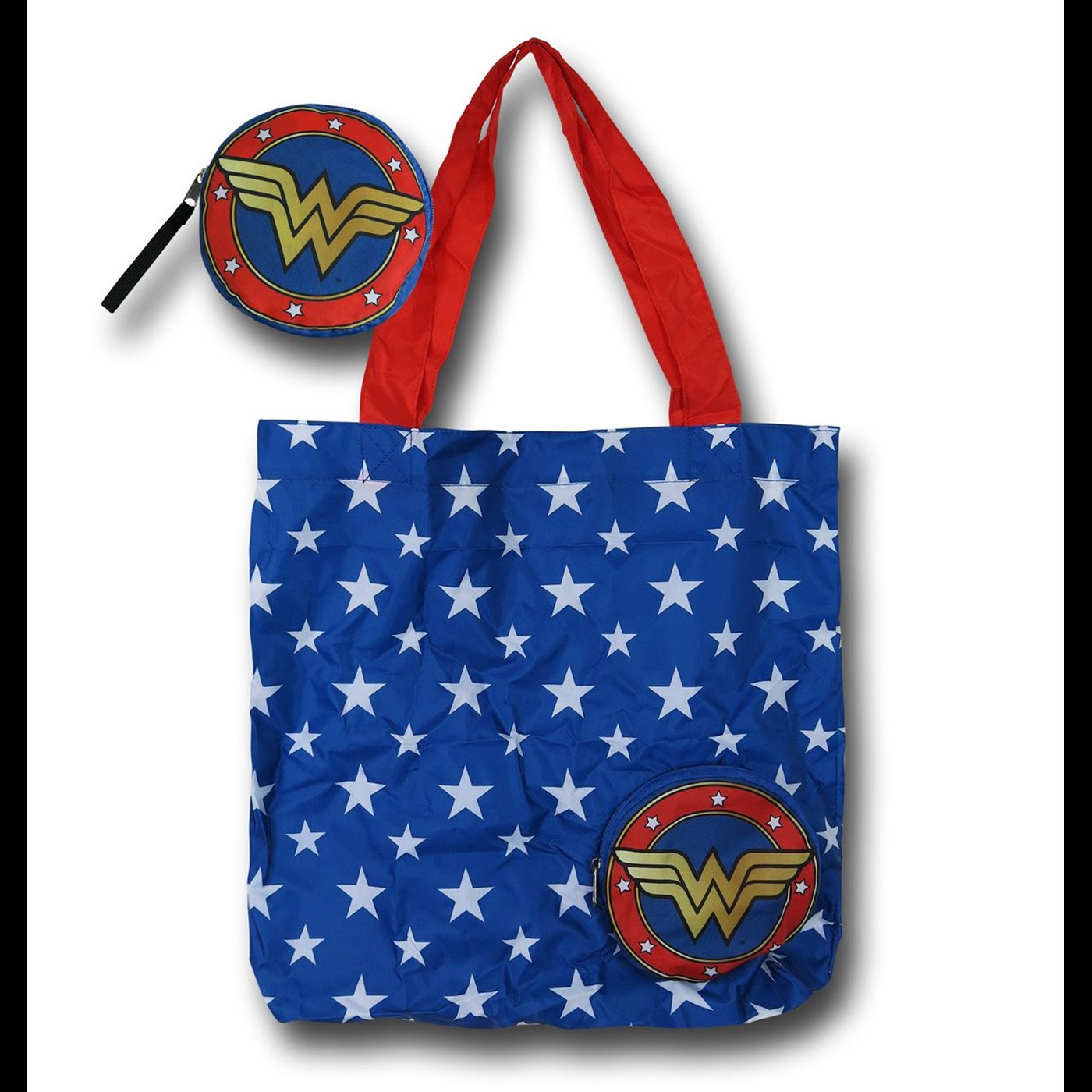 Wonder Woman Packable Tote Bag, Blue