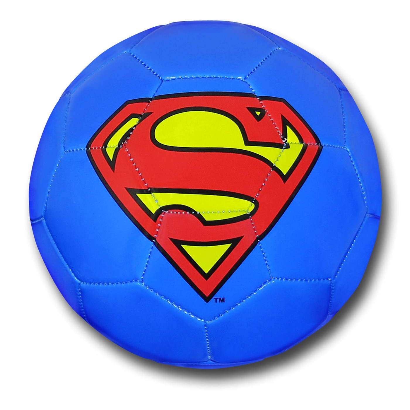 Superman Symbol Size 5 Soccer Ball, Blue