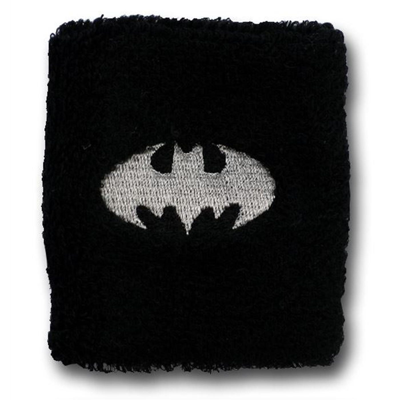 Batman Silver Symbol Wristband, Black