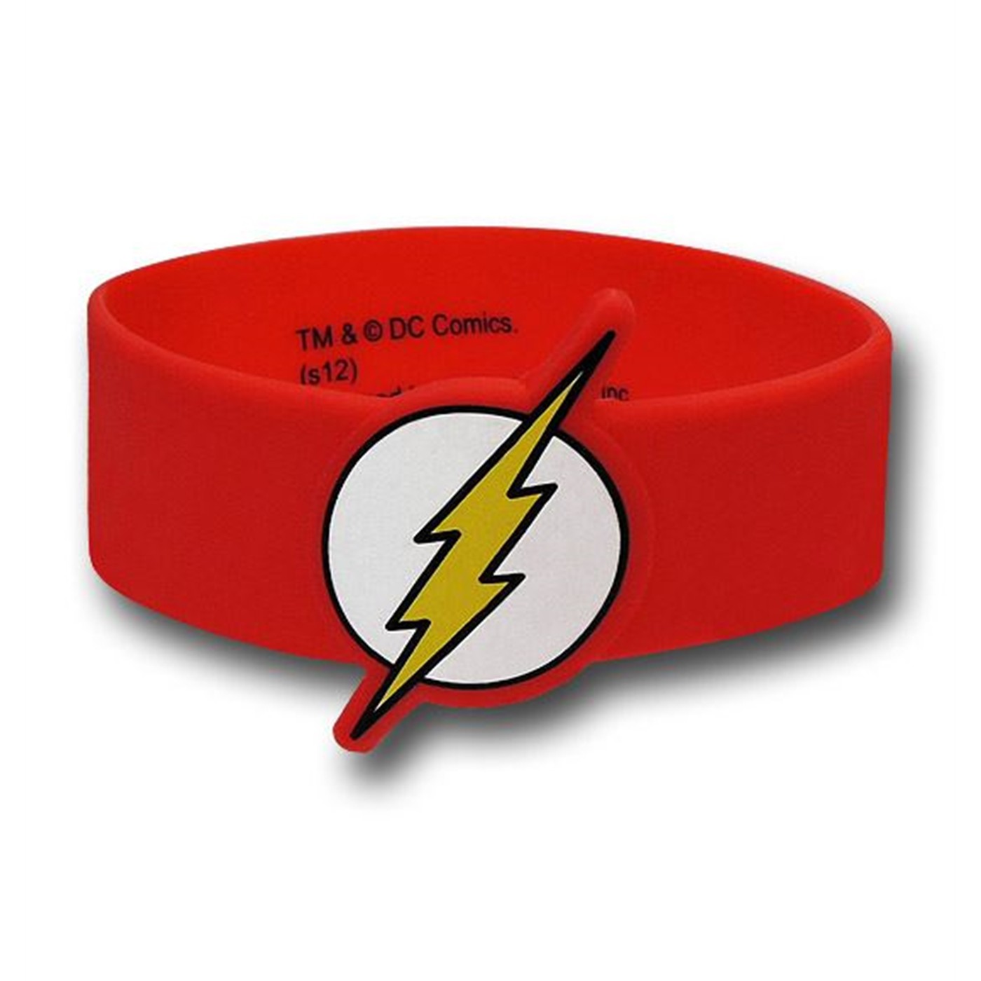 Flash C&D Molded Rubber Wristband, Red