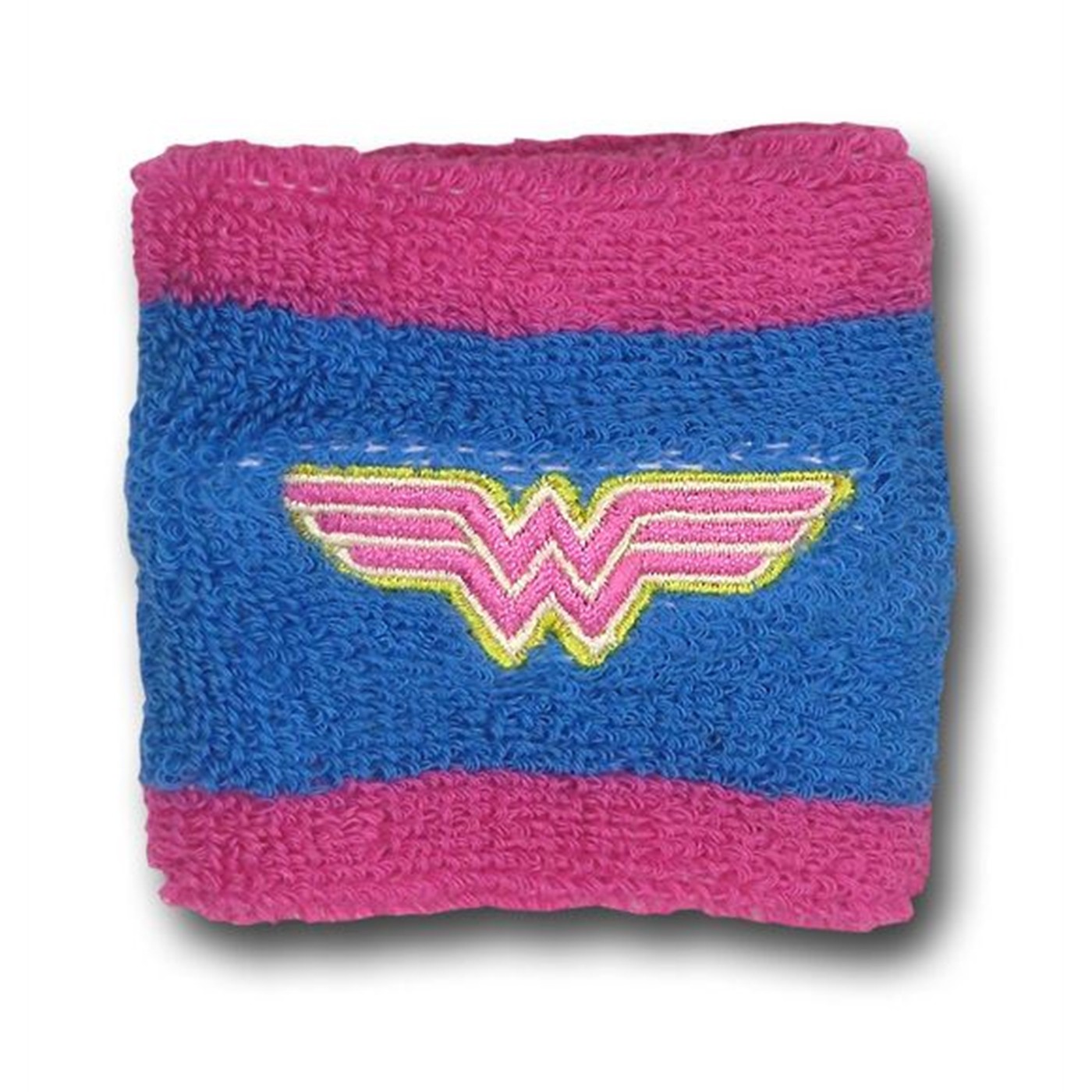 Wonder Woman Blue and Pink Terrycloth Wristband