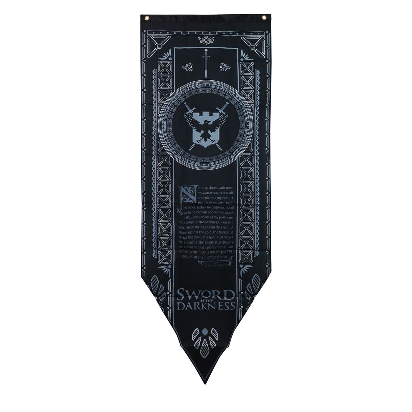 Game of Thrones Night's Watch Fabric Banner, Black