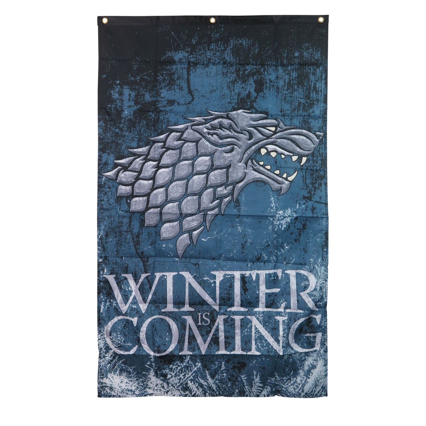 Game of Thrones House Stark Fabric Banner, Black