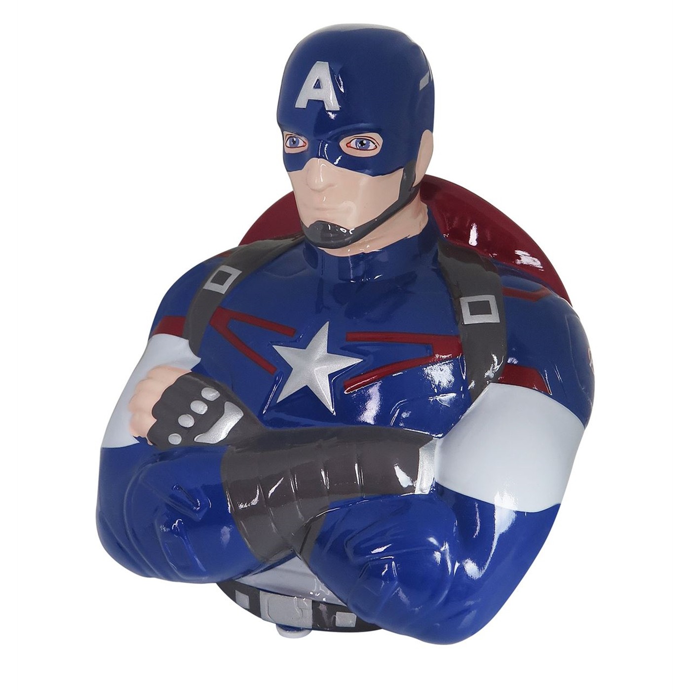 Captain America Ceramic Bust Bank, Blue